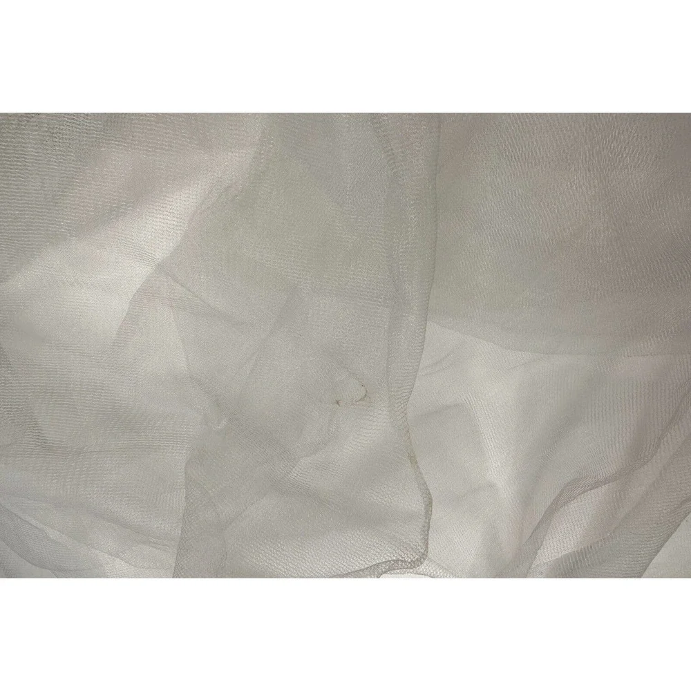 Scary Ghost White Plastic Face Mask Decor with Long White Flowy Tulle